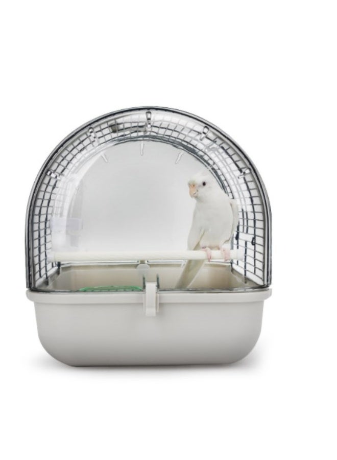 قفص نقل محمول (للطيور - الهامستر - الأرانب الصغيرة) مزود بمقبض، قفص نقل حيوانات أليفة جيد التهوية، أبعاده 32×21×22 - Image 3